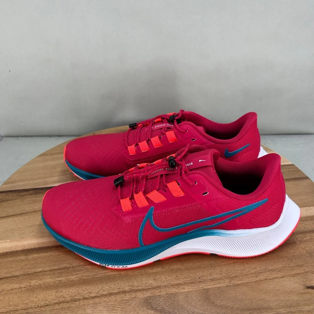 Nike Air Zoom Pegasus 38 By You Pink Blue Running Shoes DJ0972-991 Mens 8.5